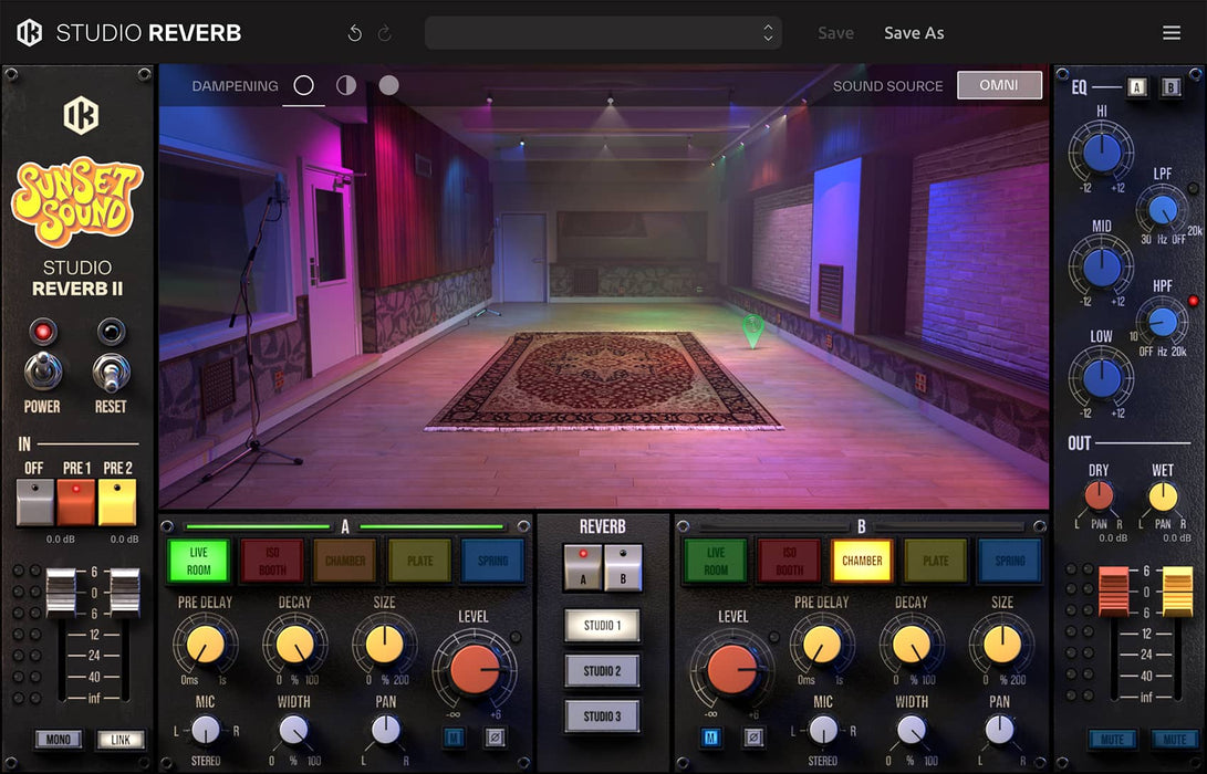 IK Multimedia Sunset Sound Studio Reverb II
