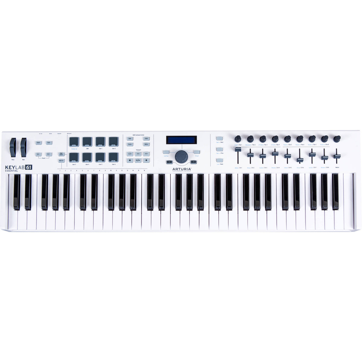Controlador MIDI Arturia KeyLab Essential 61 USB 61 teclas (branco Controlador MIDI Arturia KeyLab Essential 61 USB 61 teclas (branco
