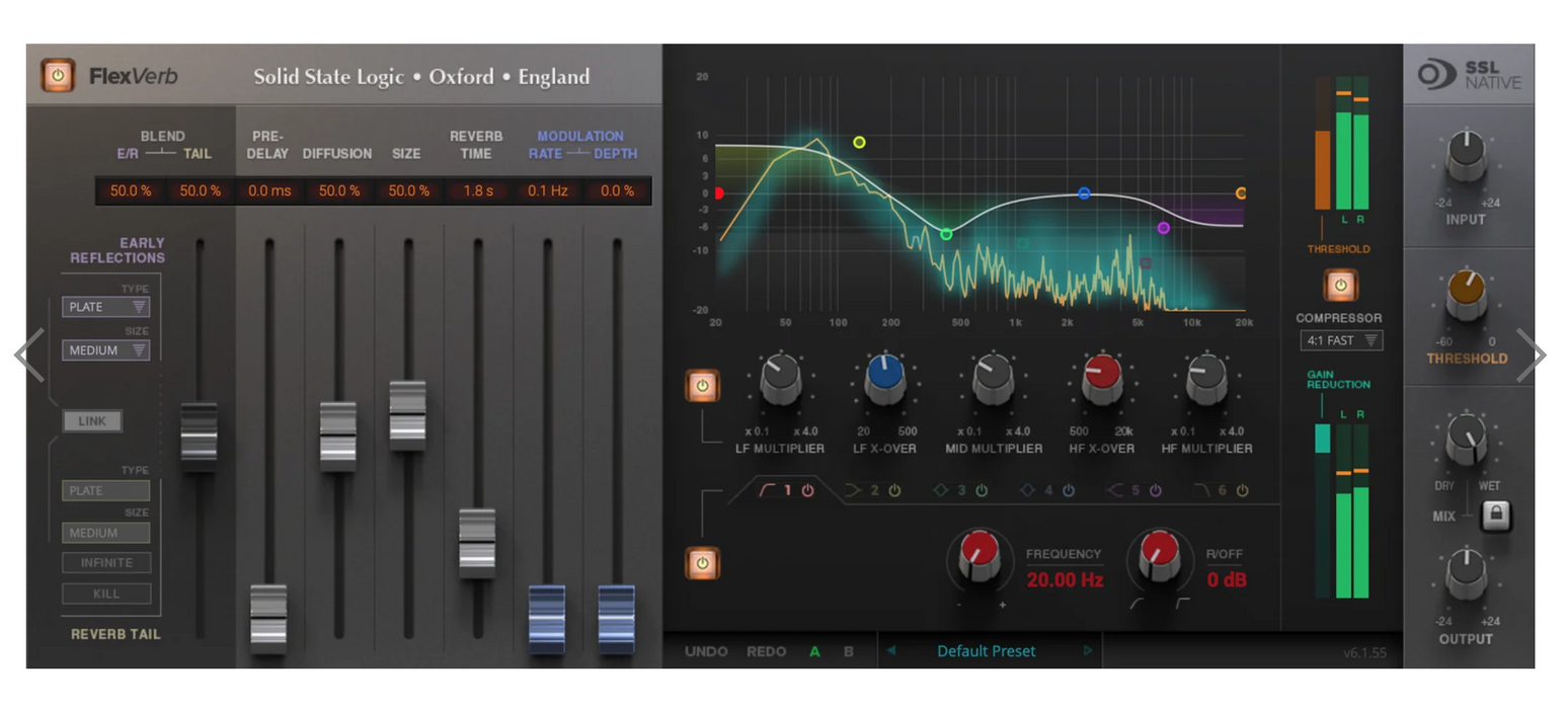 SSL FlexVerb Reverb Plug-in — Music SA - Plugins de Áudio e ...